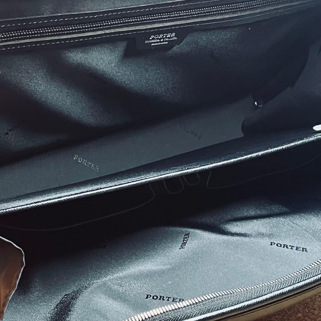 美品PORTERアベニューブリーフケース／ビジネスバッグ吉田カバン／牛革
