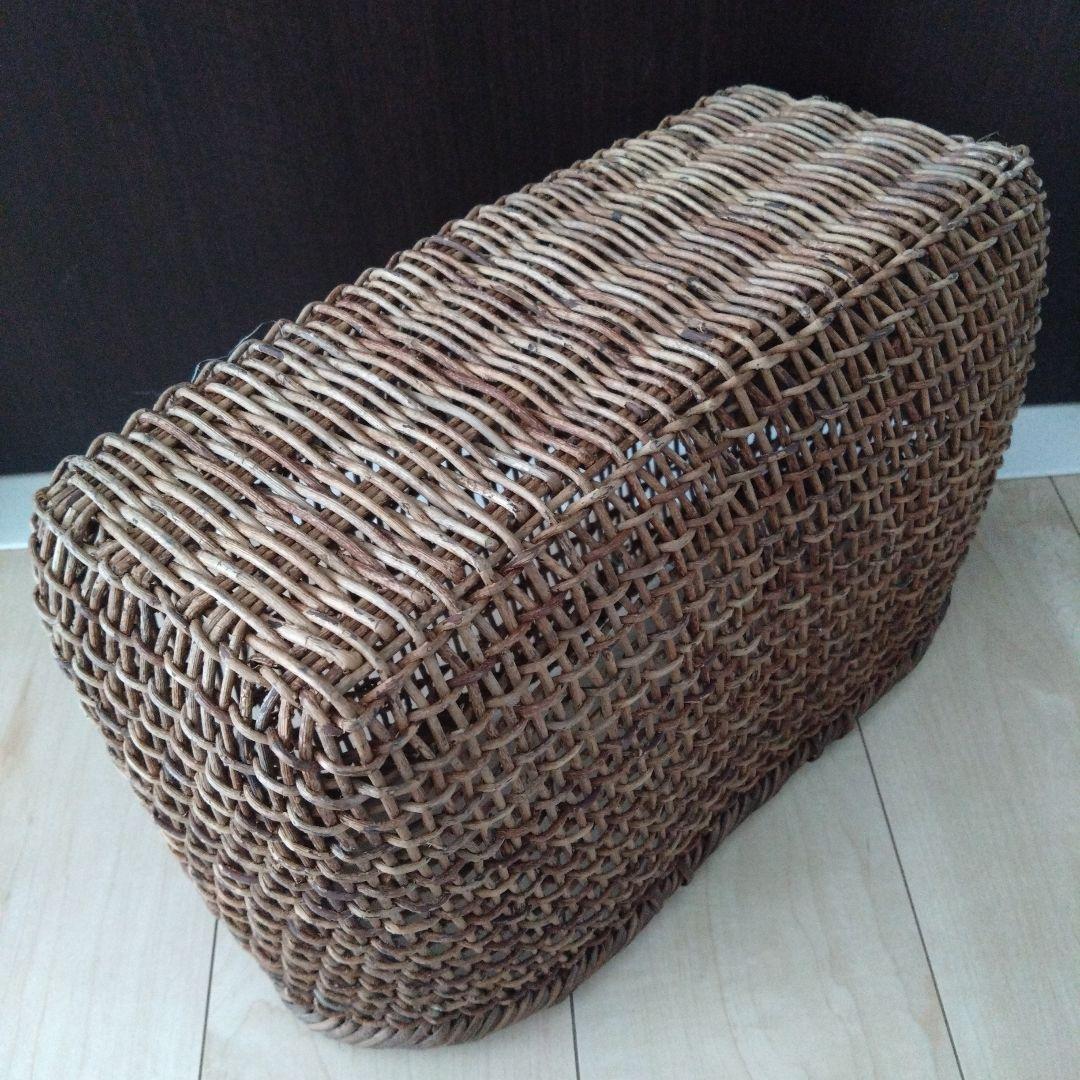 古民具 古道具 山のつる 手編み 飴色 あけびかご 籠