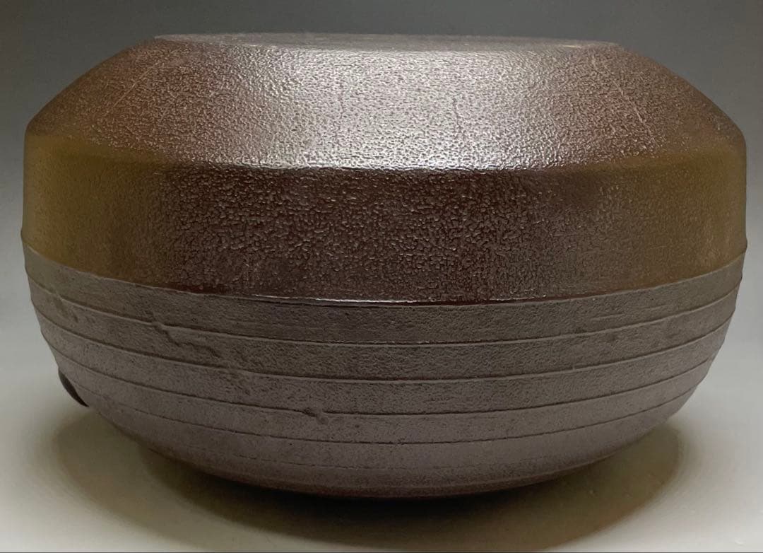 momotoi　人間国宝　高橋敬典　平丸筋入釜　茶釜　共箱　C 50