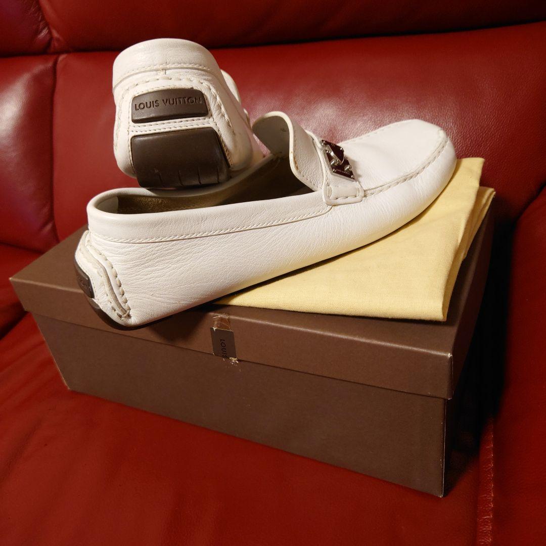 【本物保証】 LOUIS VUITTON ルイヴィトン ホワイトローファー 8