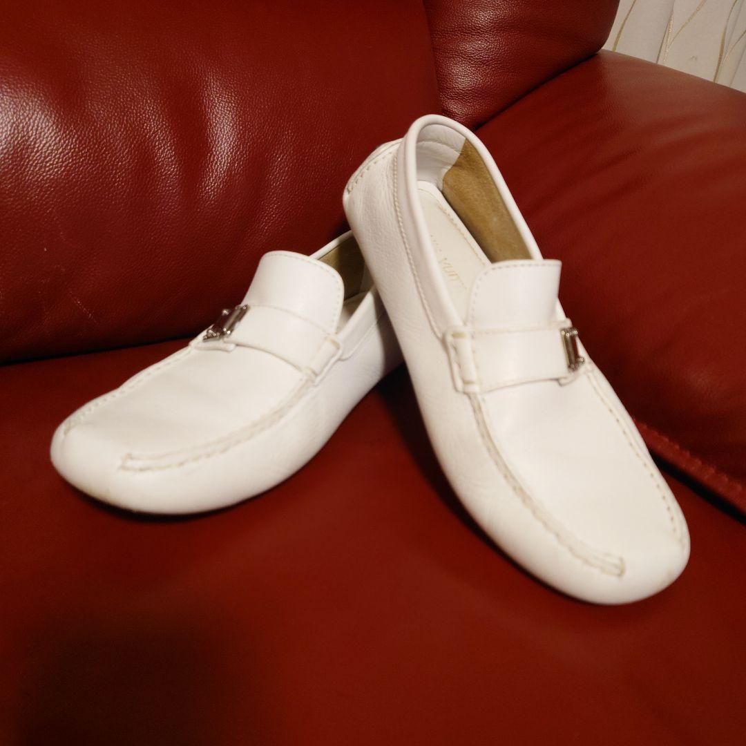 【本物保証】 LOUIS VUITTON ルイヴィトン ホワイトローファー 8