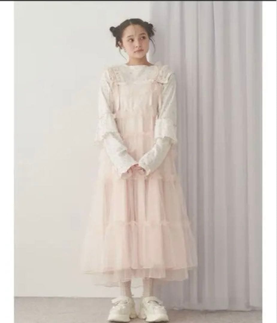 チュールドロストロングワンピース　merry jenny