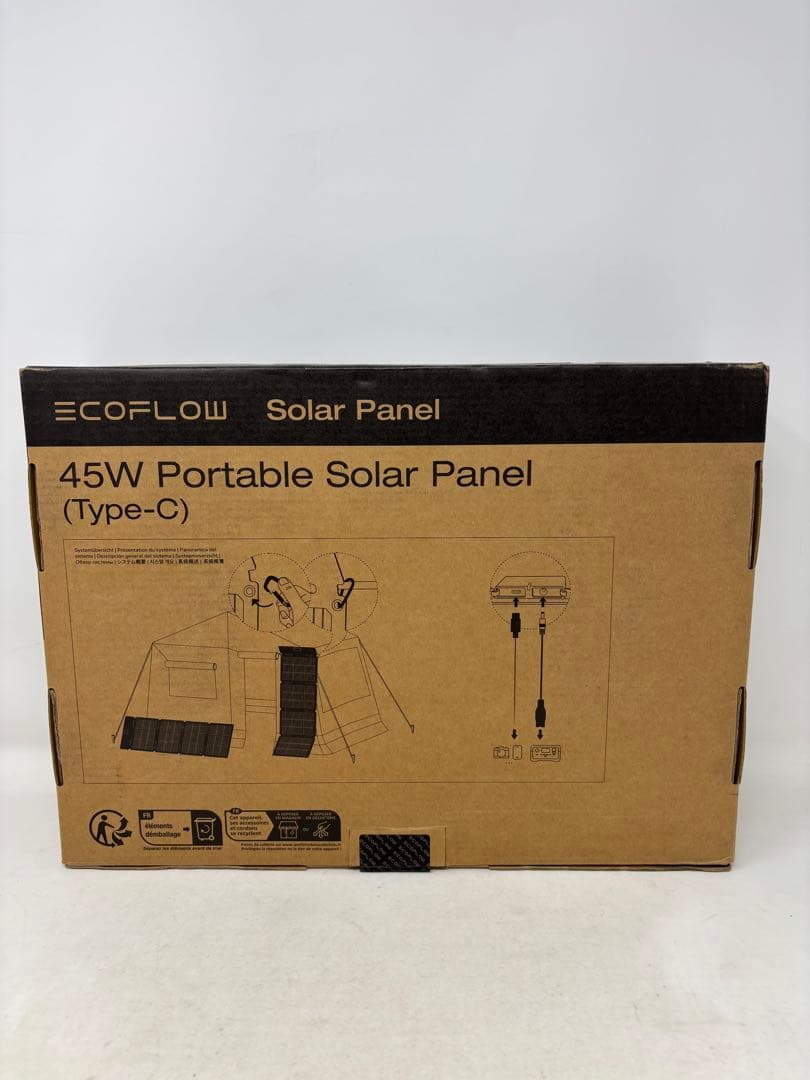 EcoFlow エコフロー 45W ソーラーパネル Type-C