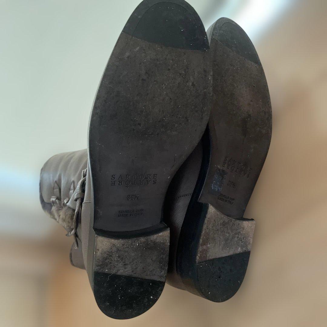 コ*タ様 サルトル　SARTORE エンジニア ブーツ ラビットファー　レザー