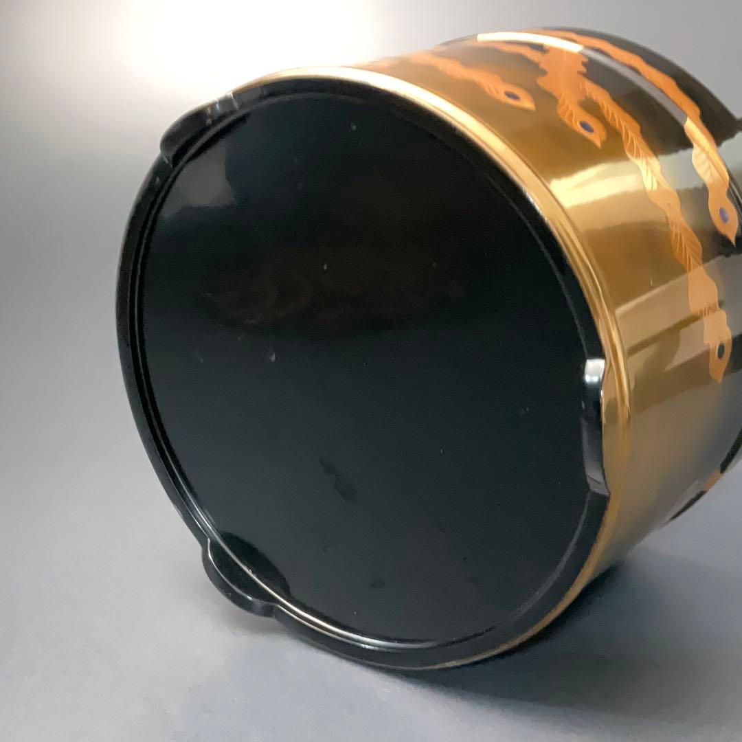 鳳凰蒔絵　手桶水指 輪島 谷内一則（紫香）共箱 6R1180A