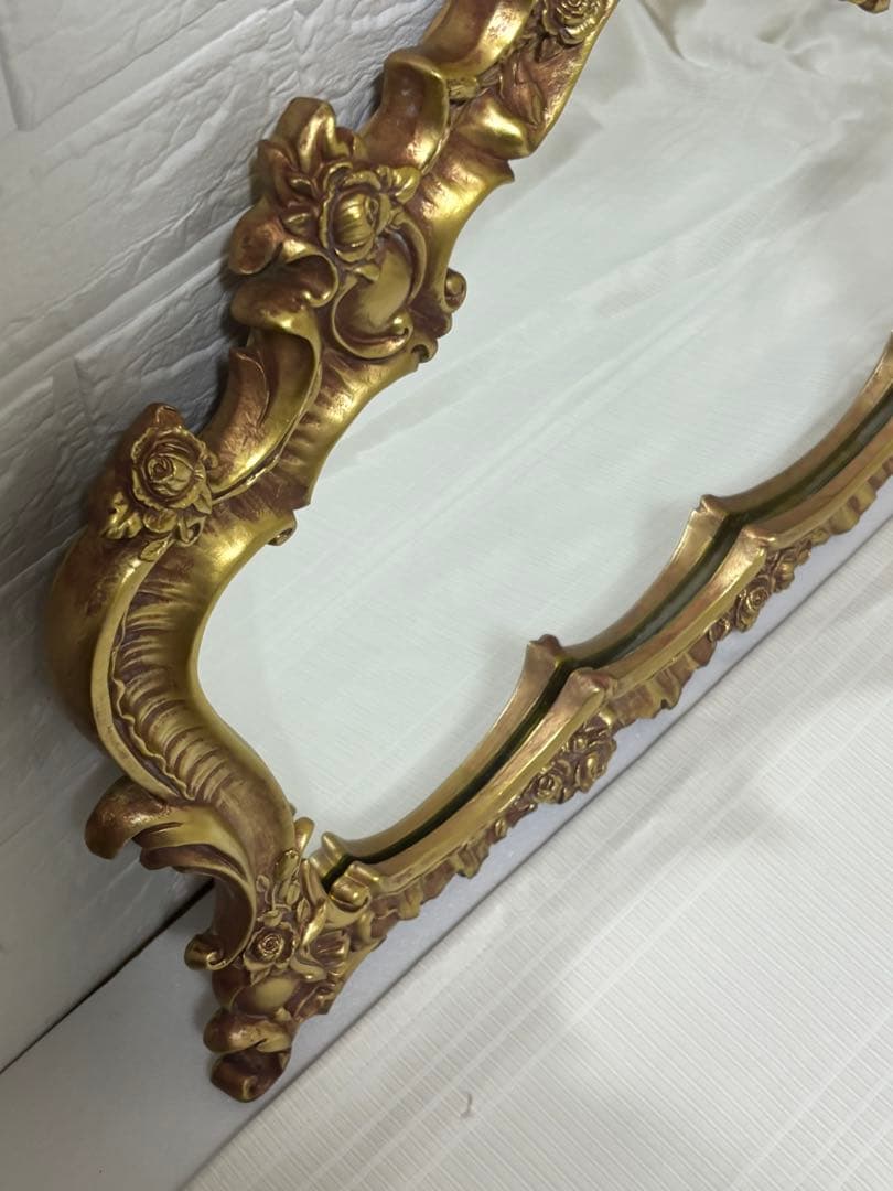 イタリア製 ミラー ゴールド 金 壁掛け