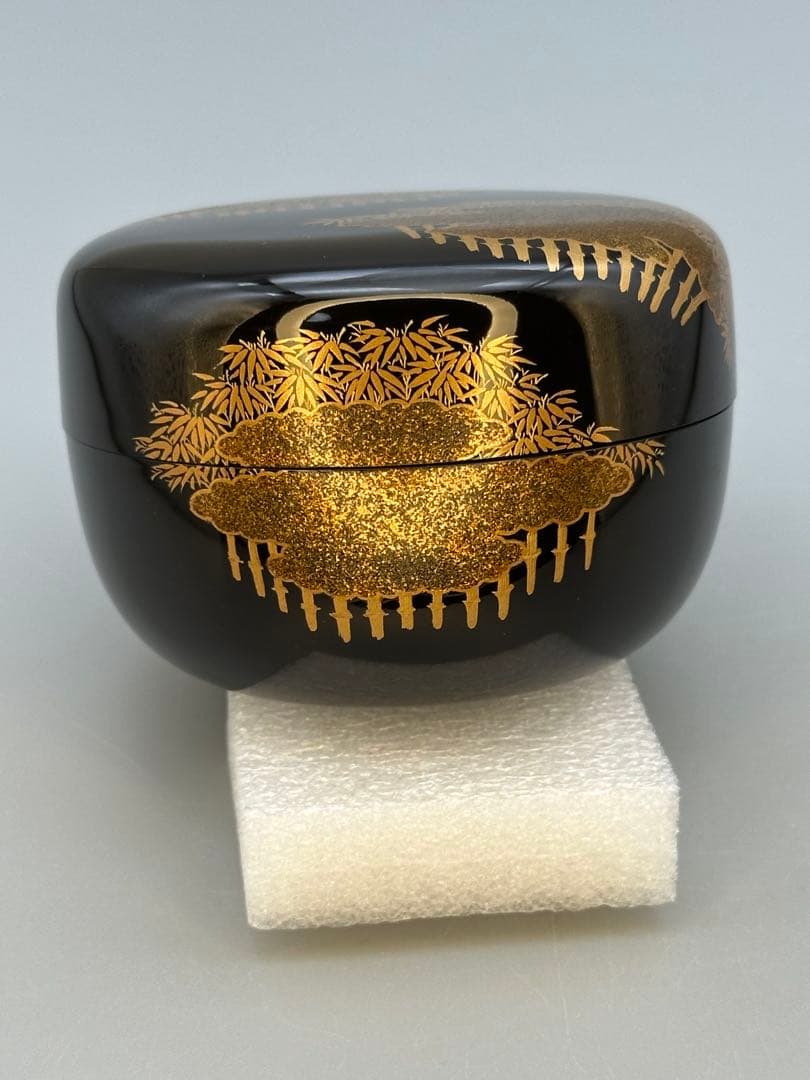 茶道具　棗　華山　金雲竹　平棗