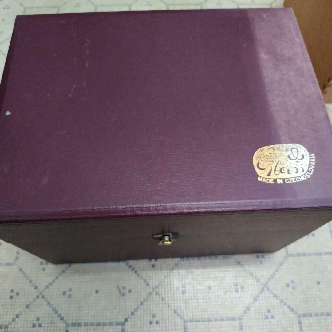 クリスタル花瓶、ボヘミアングラス、フラワーベース新品箱説明書付き