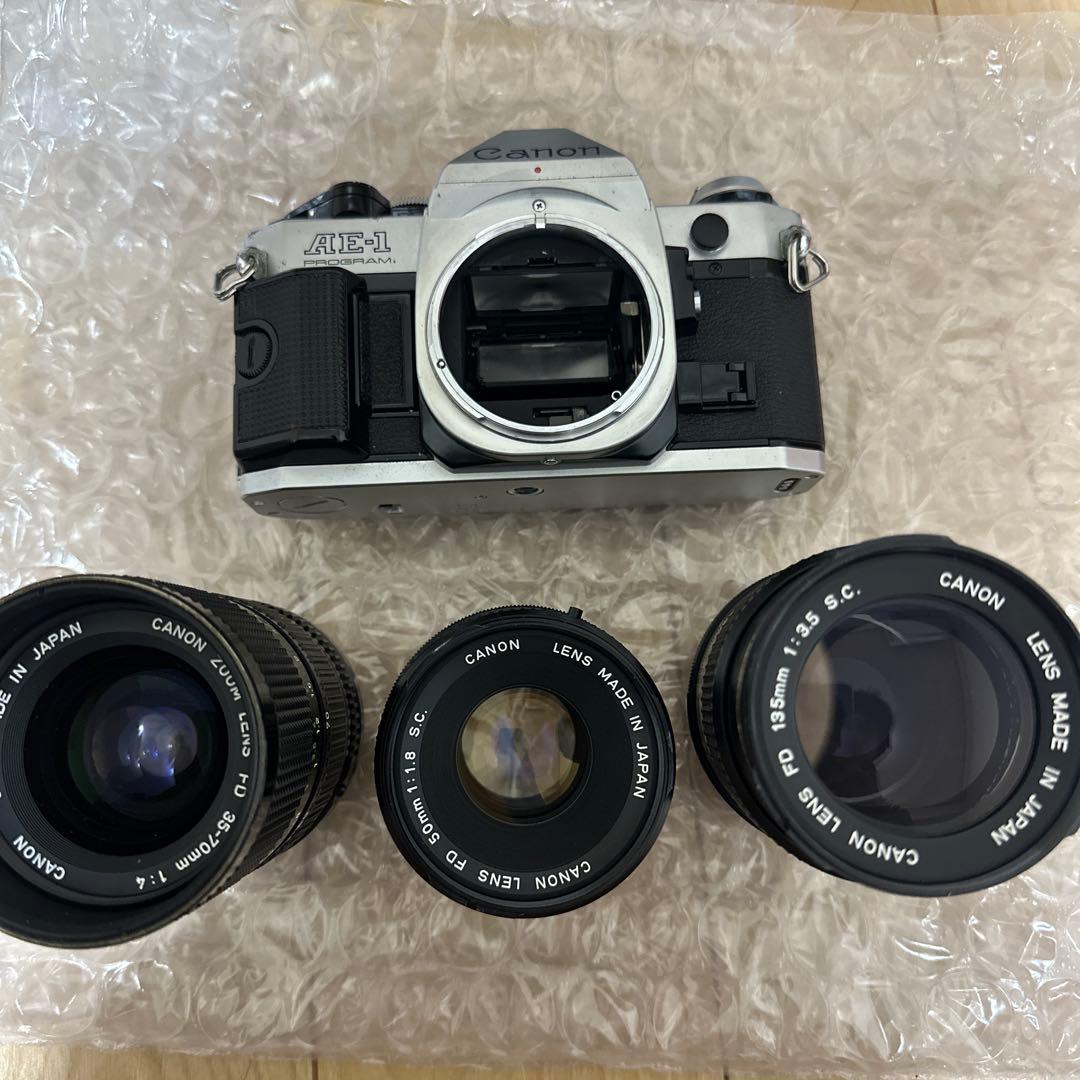 カメラすきさん専用　Canon AE-1 PROGRAM、レンズ3本