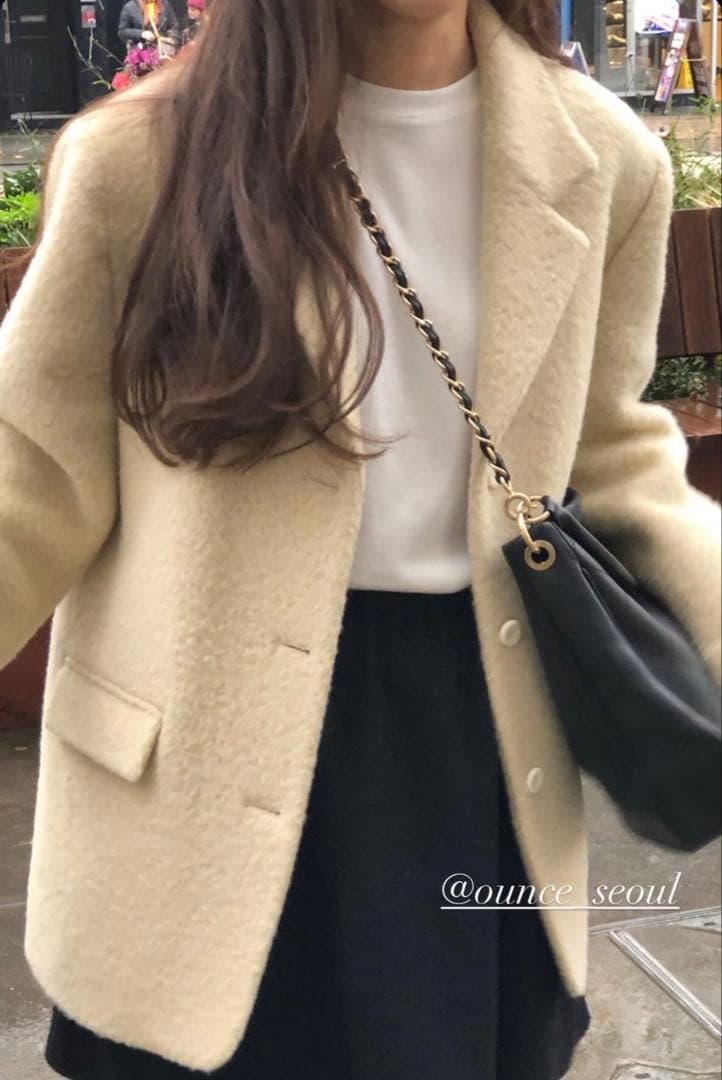 ounce lily alpaca half coat コート　韓国　美品