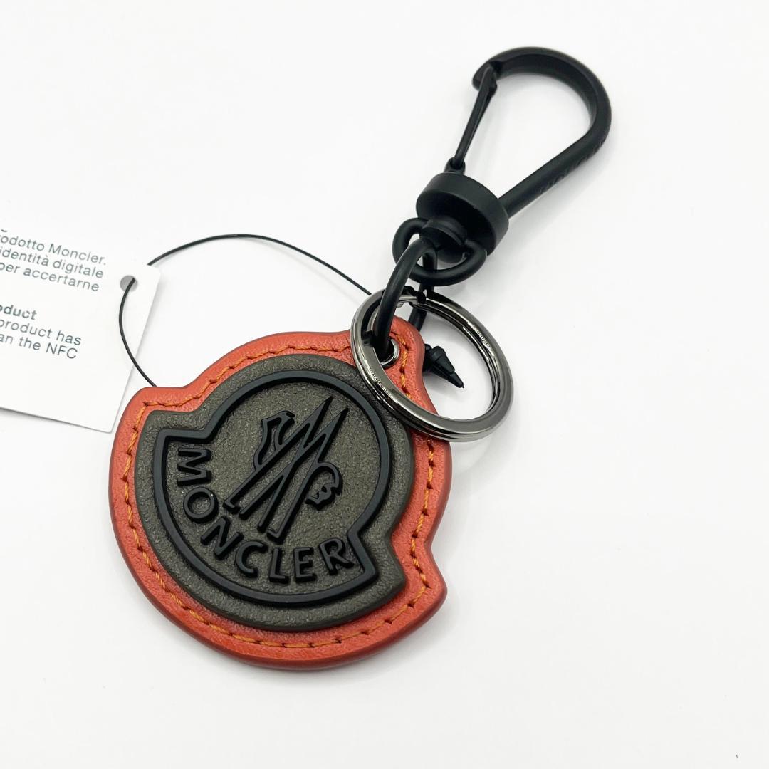 【新品】MONCLER キーホルダー キーリング バッグチャーム レザー