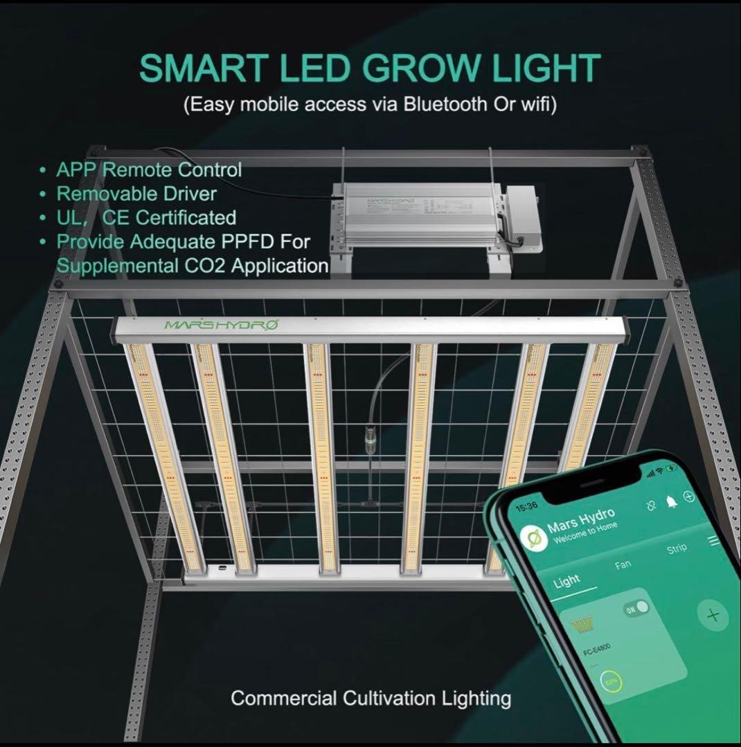 Mars Hydro FC-E4800W植物育成スマートLEDライト　APP制御