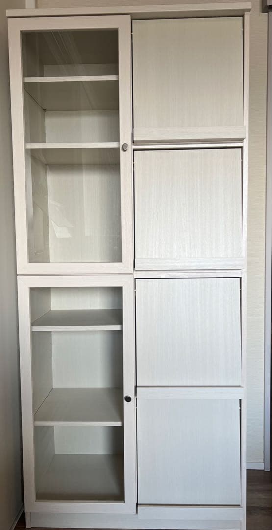 ニトリ　フラップ扉本棚　ホワイト