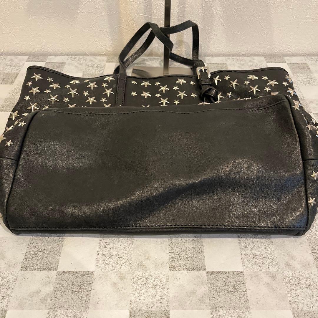 ジミーチュウスタースタッズレザートート