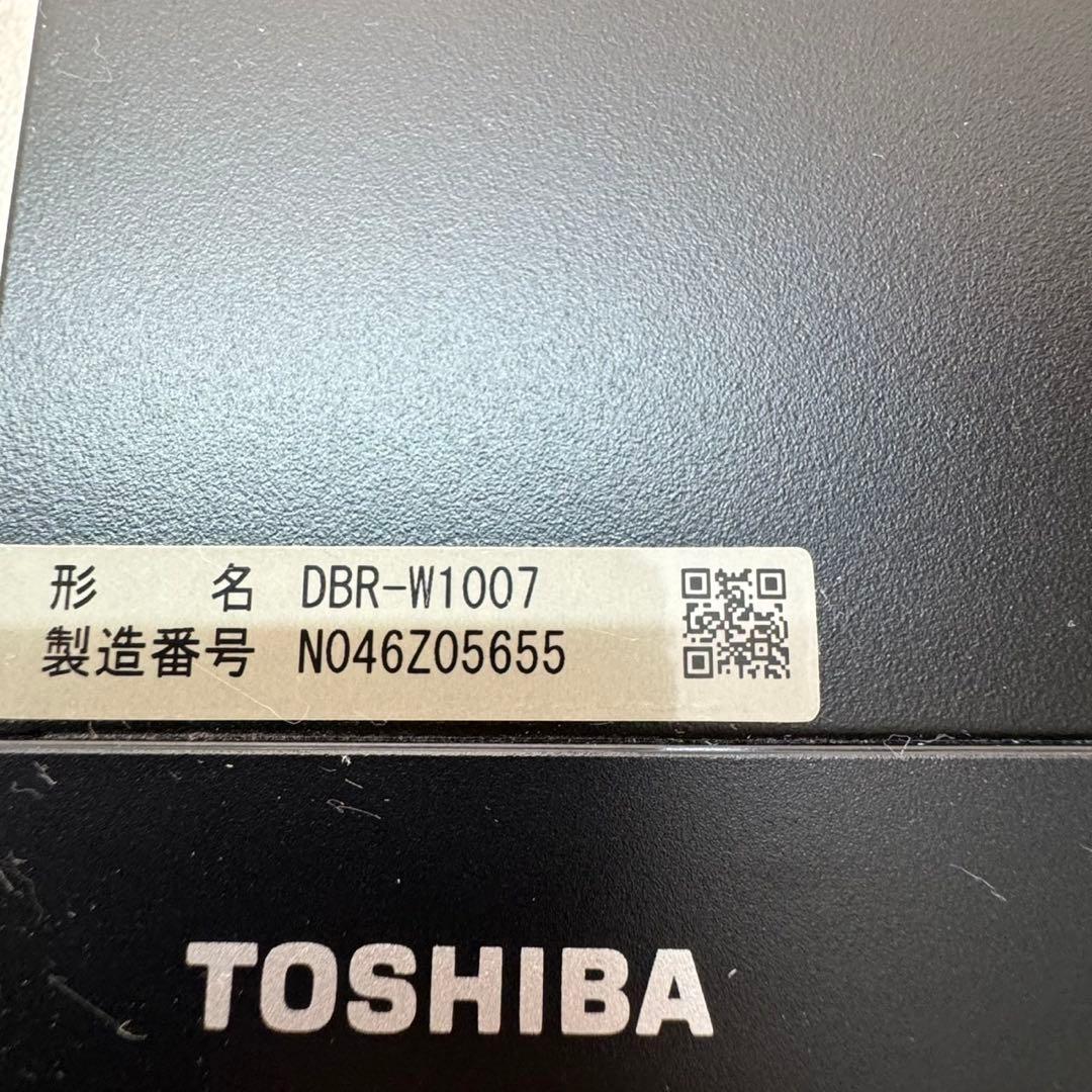 1TB東芝2番組同時録画ブルーレイレコーダー DBR-W1007/2016年製