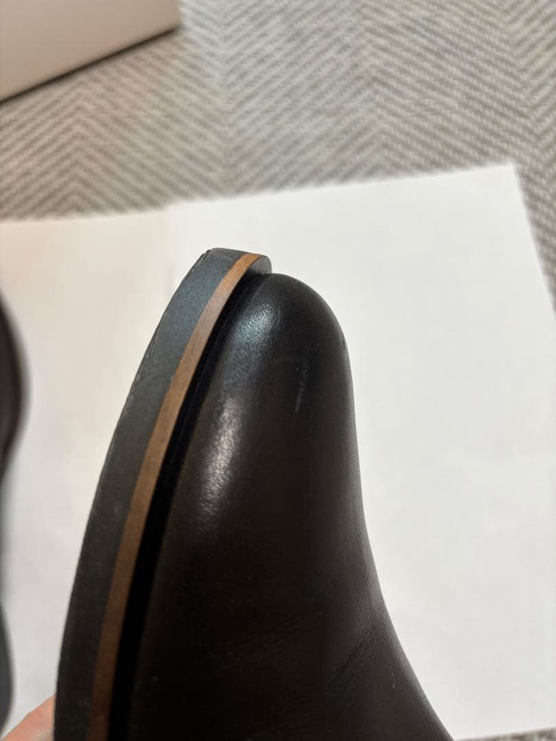 LANVIN en Bleu ブラック サイドゴアブーツ