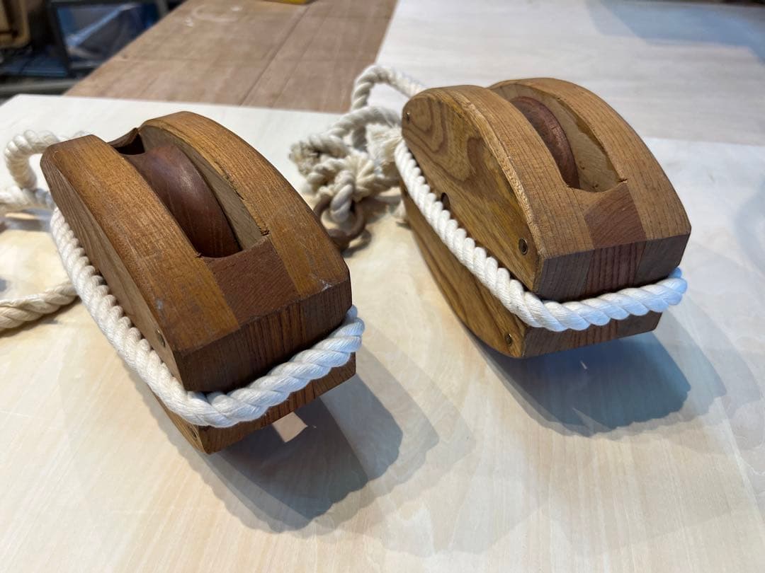 値下げ　滑車　アンティーク