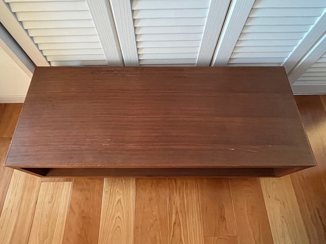 木製テレビ台 ダークブラウン オイルフィニッシュ　天然木単板