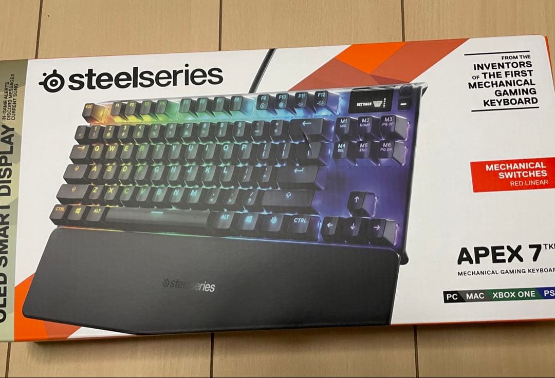 新品未開封SteelSeries ゲーミングキーボード テンキーレス 有線 EL