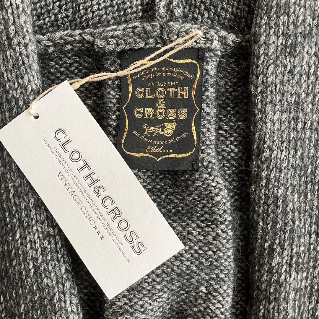 【新品タグ付き】Cloth&Cross ロングニットカーディガン　アルパカ