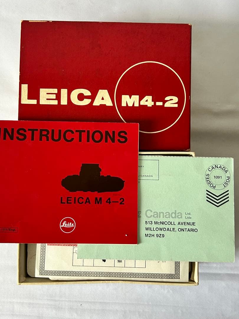 チャップマン様ご予約品　LEICA M4-2 ボディ元箱　取り扱い説明書一式付き