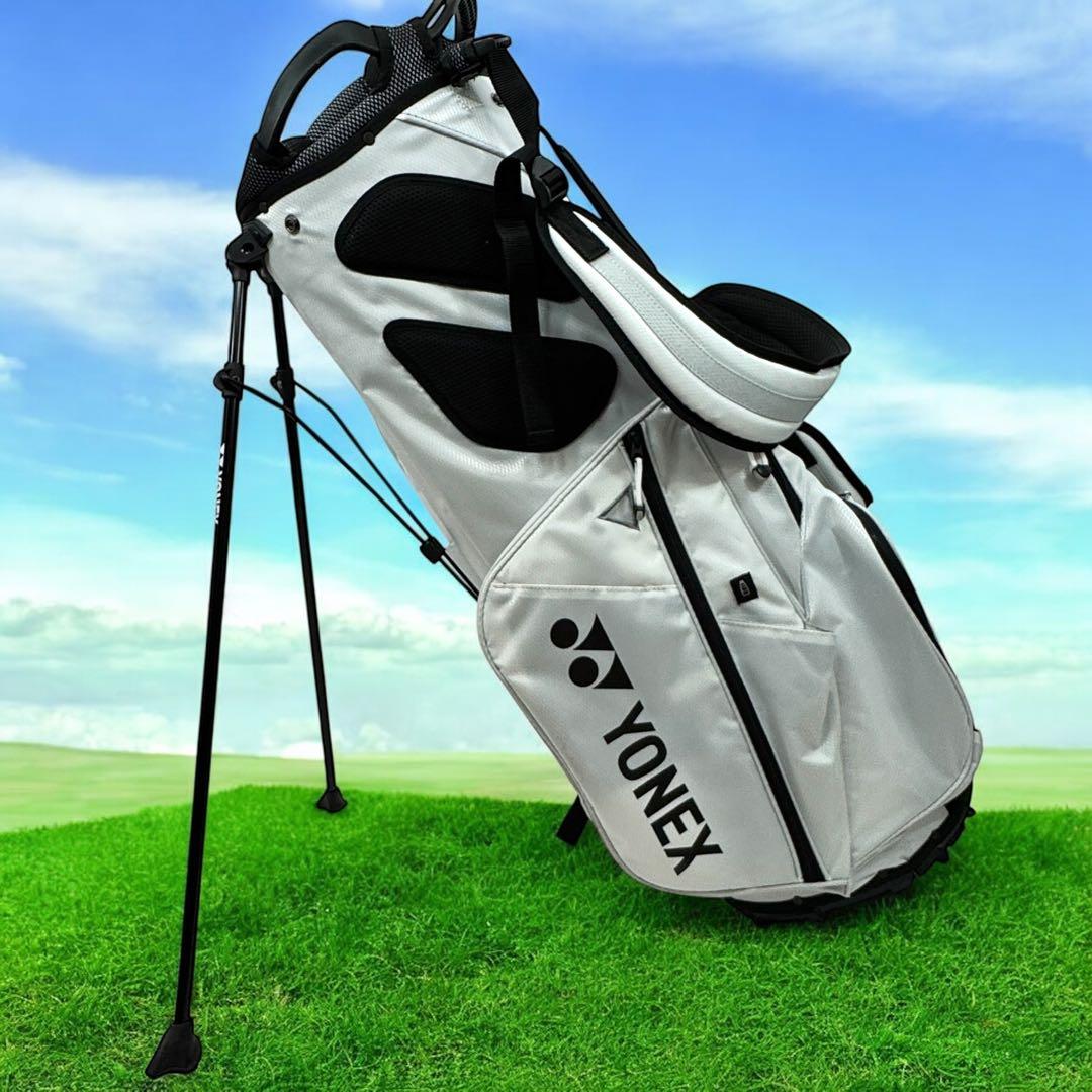 YONEX 9.5型 ゴルフスタンドバッグ ホワイト ネームプレート未使用品