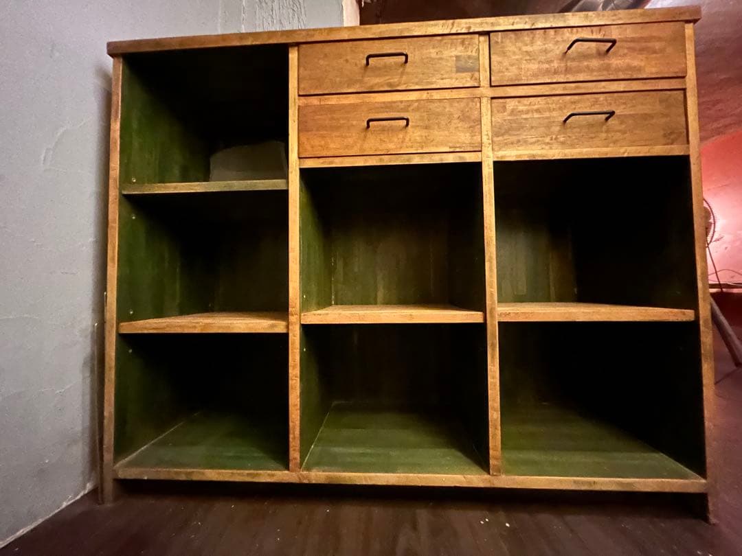 美品　ヴィンテージ　アンティーク棚　レジ台　受付カウンター　一点物