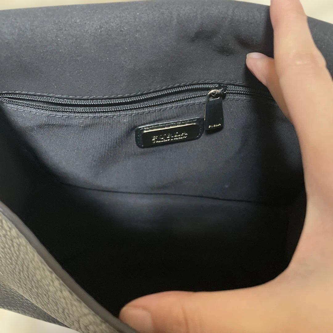 美品 FURLA フルラ ショルダーバッグ ブラック ゴールド金具 正規品