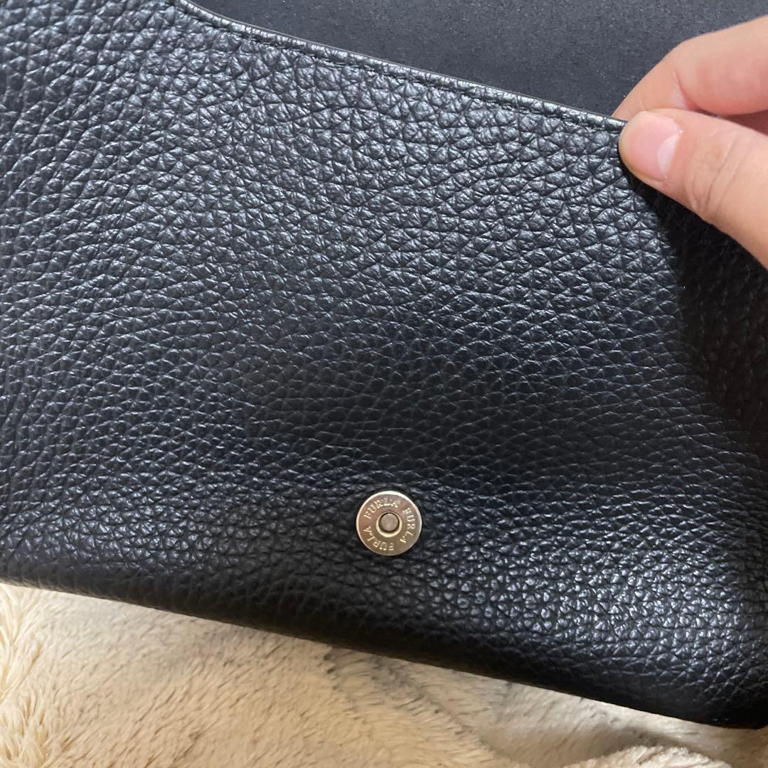 美品 FURLA フルラ ショルダーバッグ ブラック ゴールド金具 正規品