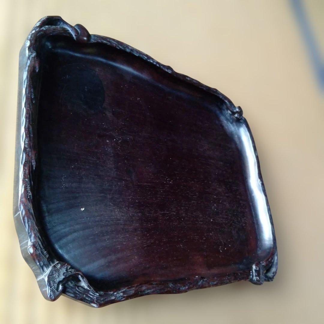 古道具 アンティーク 　木製　お盆　　くり抜き盆　天然木　骨董