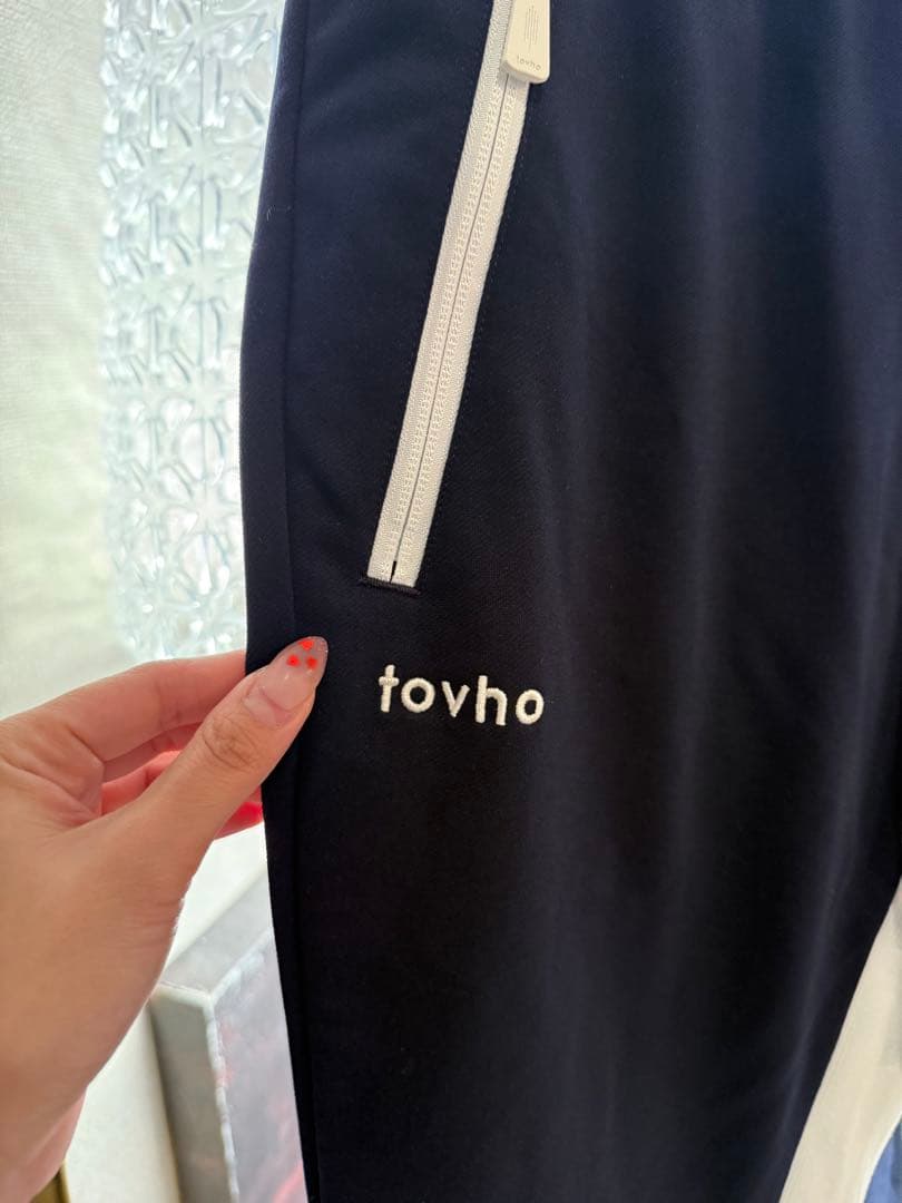 tovho ネイビー ホワイト スウェットパンツ