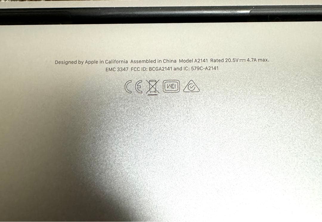 MacBook Pro 16インチ 4TB/64GB/2019年 動作保証