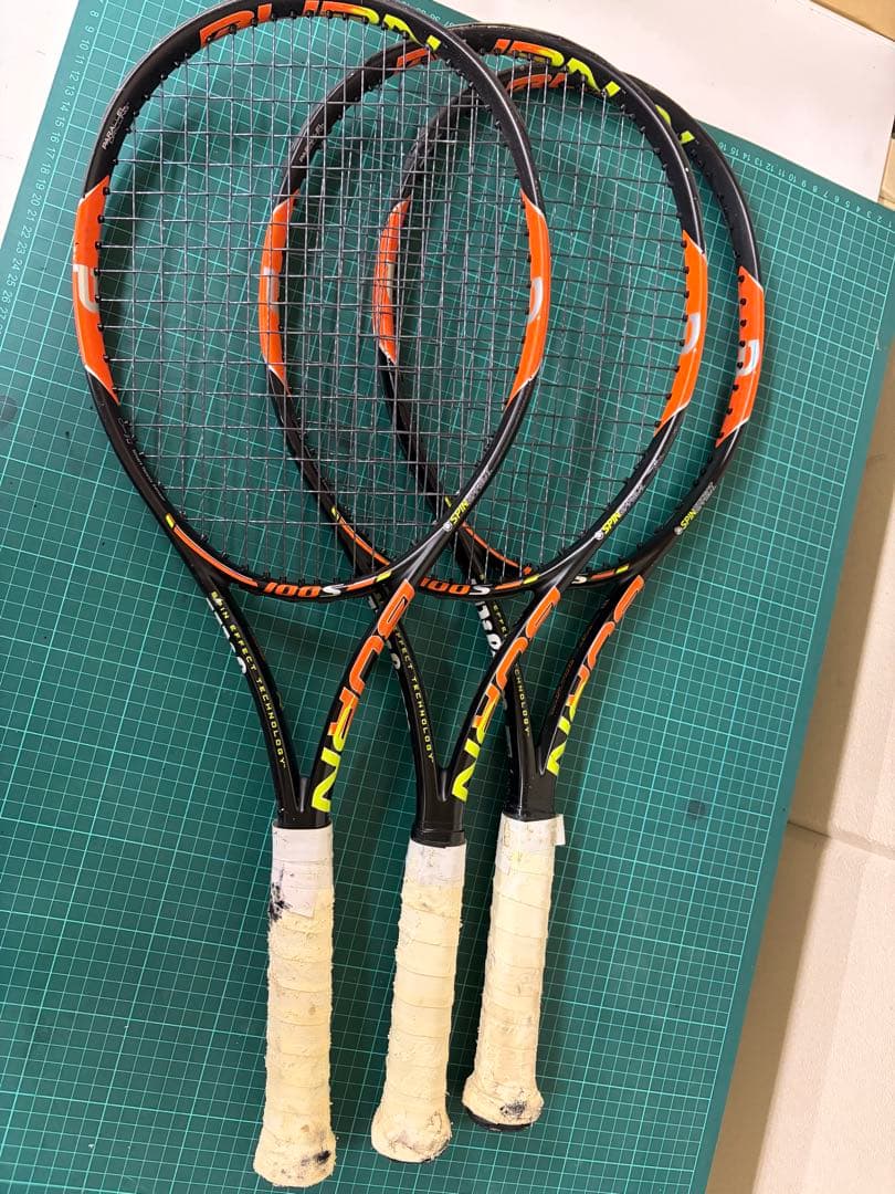 BURN 100S テニスラケット 3本セット