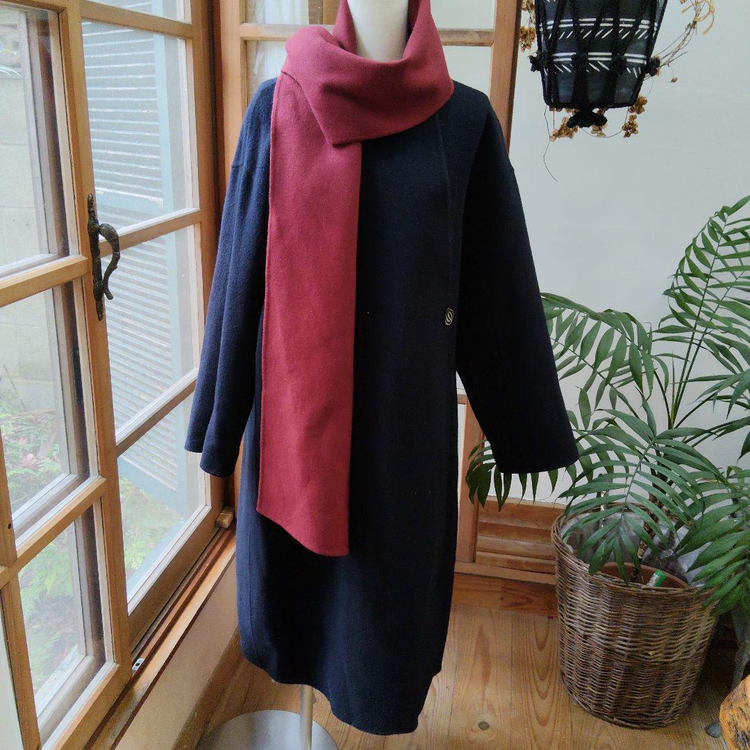 カシミヤ＆ウール　ダブルフェイス　リバーシブルコート　オーダーメイド　昭和レトロ