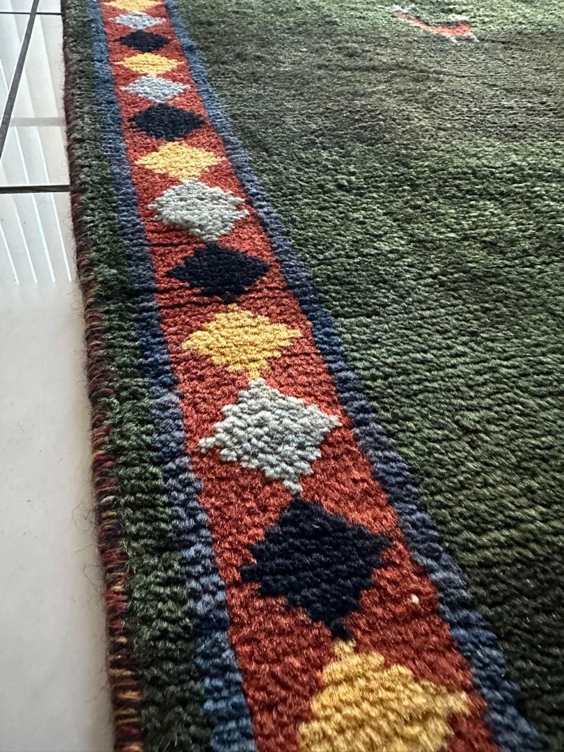 135×73 ヴィンテージラグ　　手織ラグ　ギャッベ