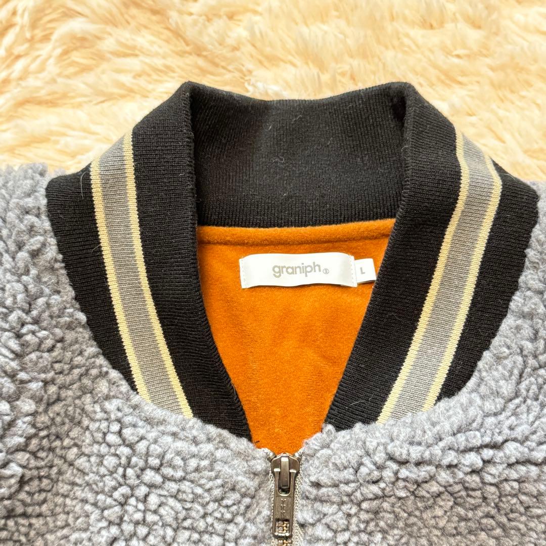 graniph / グラニフ IKAKU ボアスタジアムジャンパー スタジャン