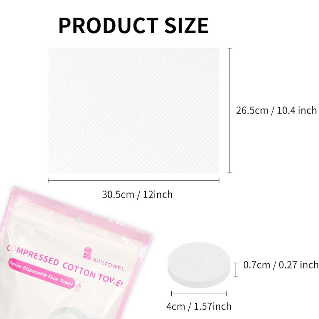 使い捨て圧縮タオル 40枚入 大きい 厚手 フェイスタオル 洗顔タオル