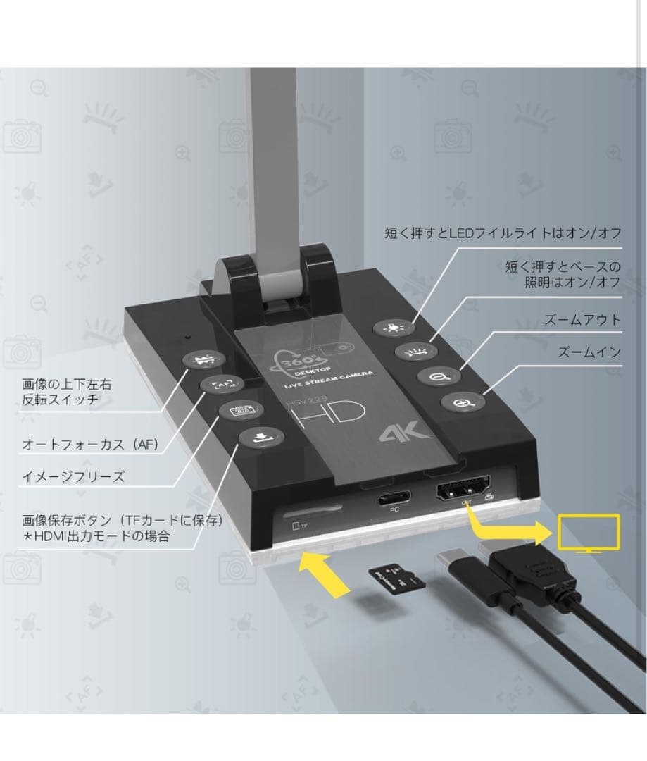 【新品】書画カメラ 教材提示カメラ ブックスキャナー ドキュメントスキャナー