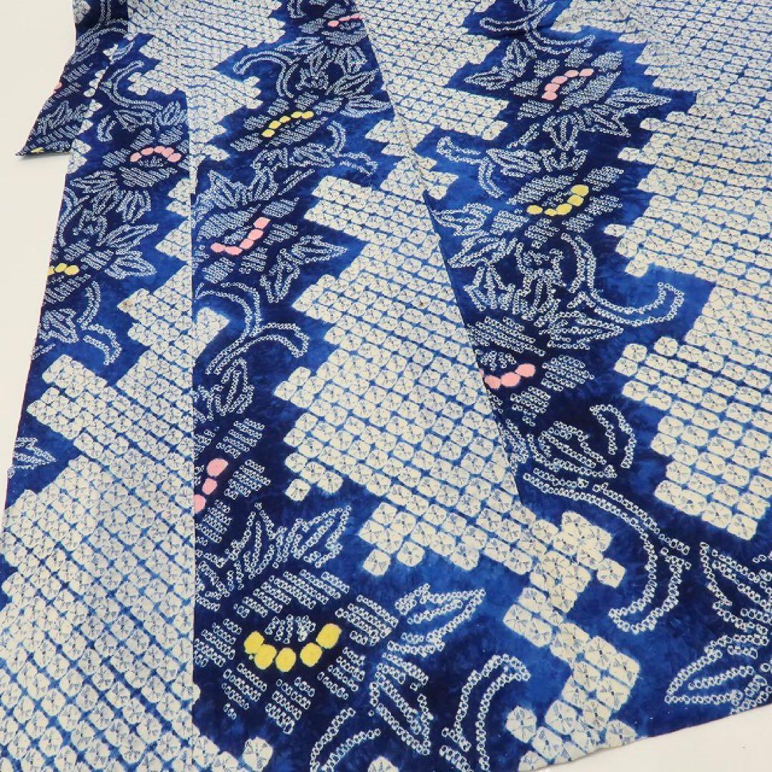 さゆ✺有松鳴海絞り 綿 高級浴衣 着物 A3240