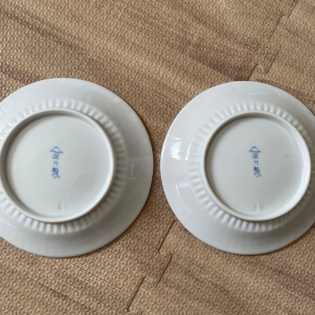 深川製磁 ブルーワイナリー和皿2枚　パスタ皿　角鉢　貝型皿　セット