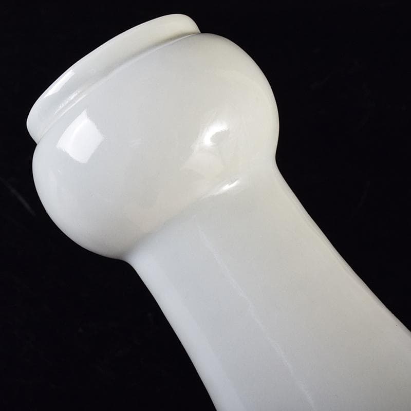 中国　影青　青白磁　陽刻　雲龍文　蒜口瓶　高さ約31㎝　M　R7918B