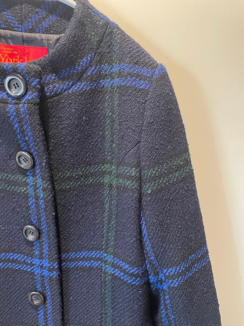 Yorkland チェック柄ロングコート