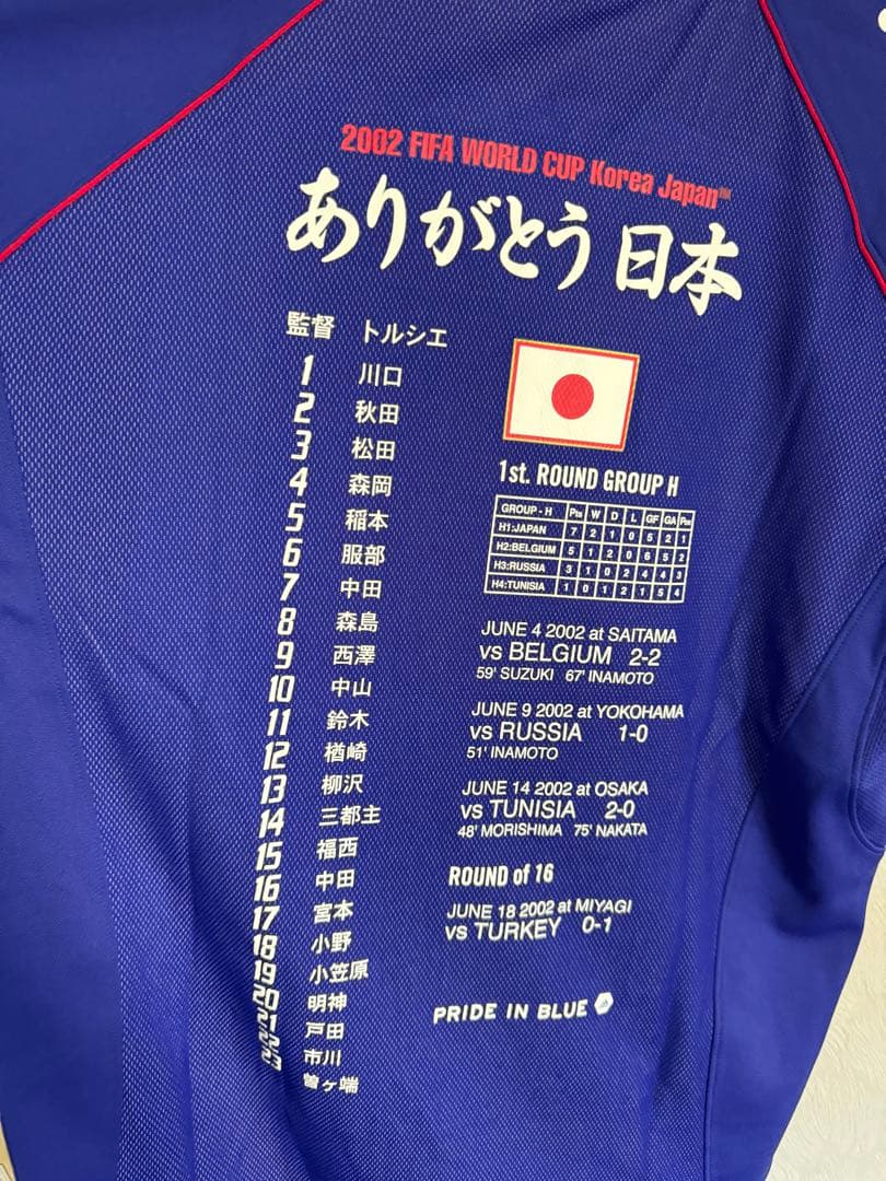 日本代表 ユニフォーム 2002 日韓W杯 記念ユニホーム M 新品タグ付き