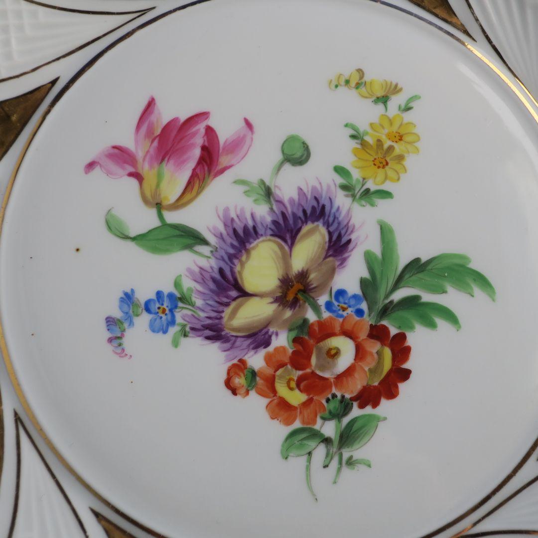 【まとめ買い割引あり】マイセンの花柄プレート（28cm）