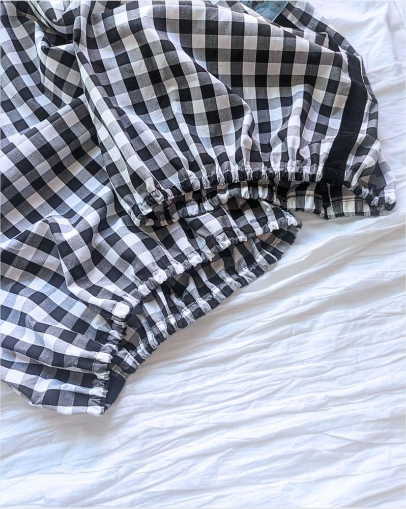 【リバティポケット】バルーンキュロット ギンガムチェック ゆったり ハンドメイド