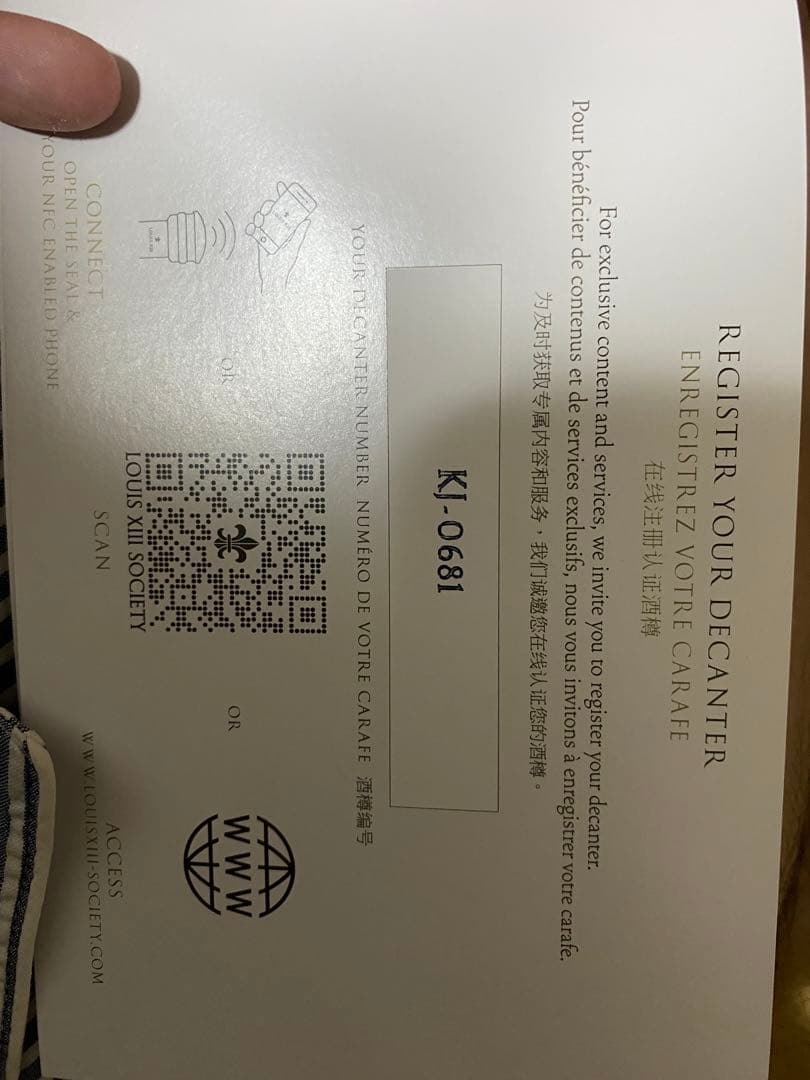 【空き瓶】ルイ13世 美品　ブランデー バカラクリスタルボトル