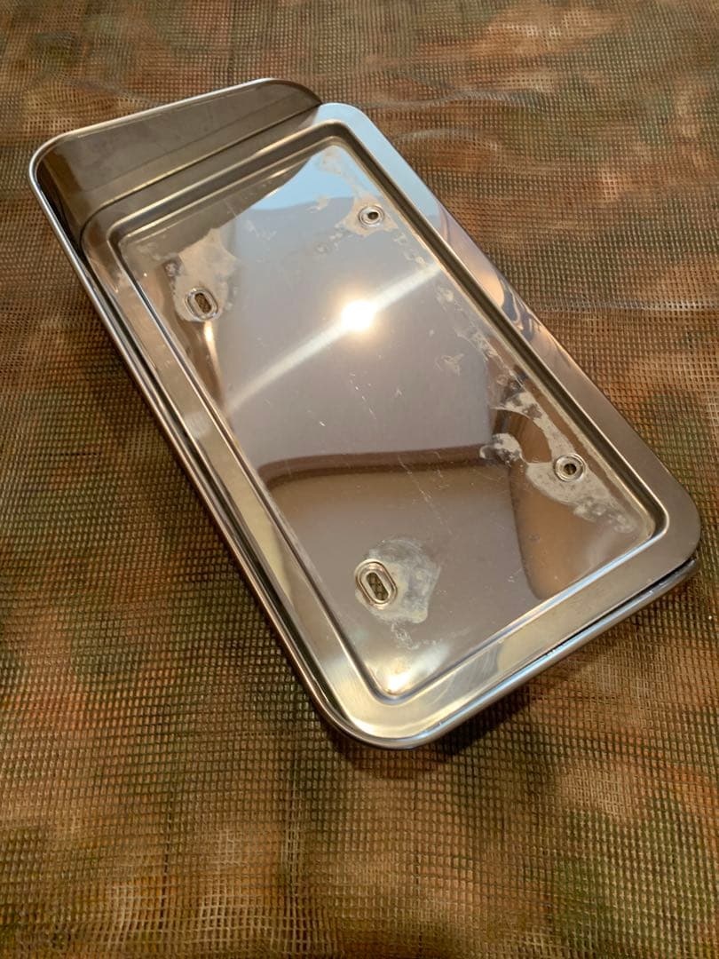 ◼️大型トラック ステンレス ナンバー枠 ウロコ バイザー