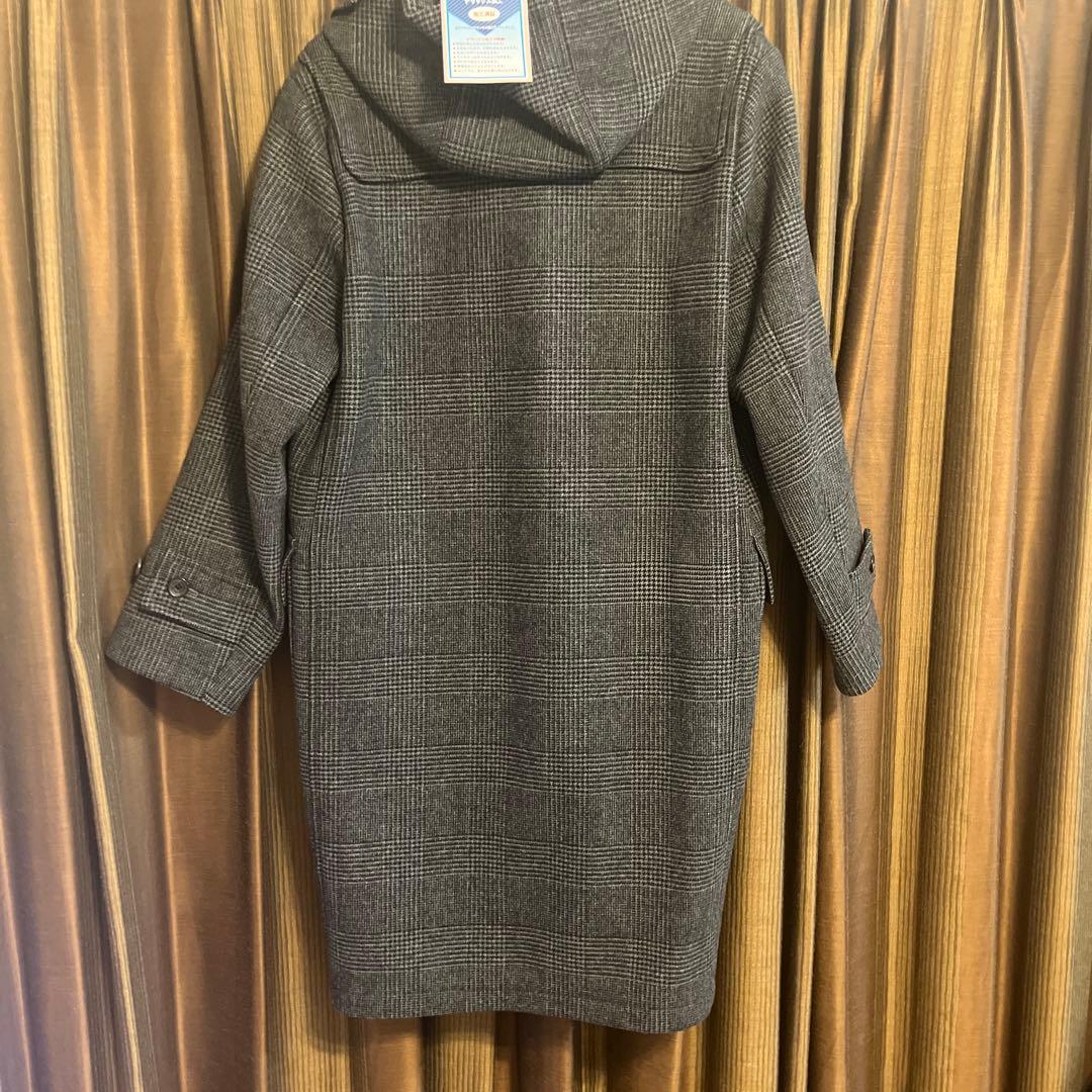 【ブルックスブラザーズ】ダッフルコート　グレーチェック　フード　Sサイズ