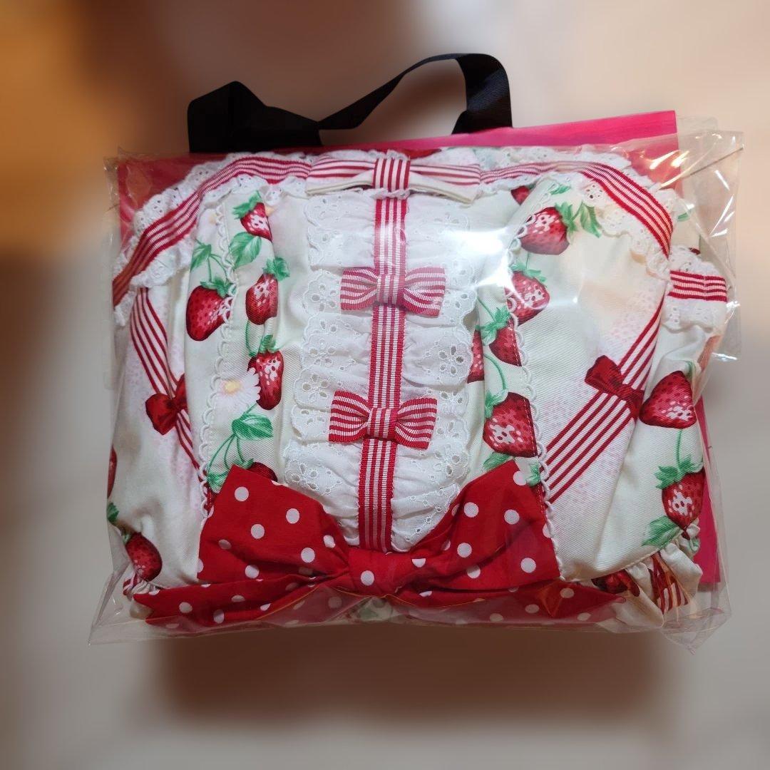 摘みたていちごジャンパースカートセット 白色