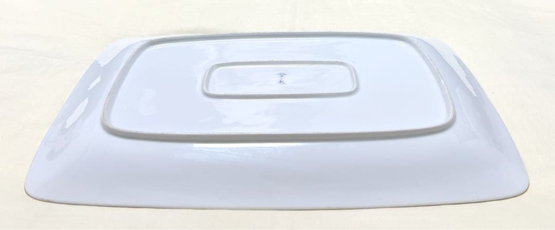 希少　美術有田焼　宮内庁御用達　深川製磁　狛犬獅子牡丹文　超大角皿　絵皿　トレー